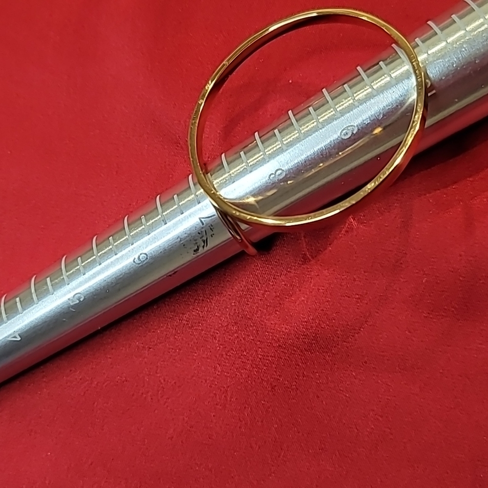 GOLD ROUND RING, New - Picture 3 of 3